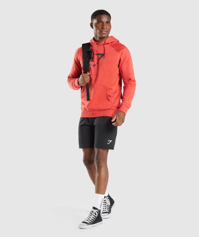 Men's Gymshark Sharkhead Infill Hoodie Orange | CA 06ND57